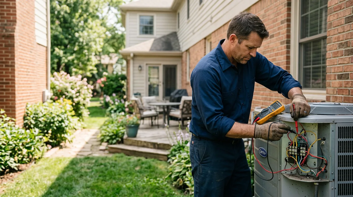 HVAC technician working near Devon, PA
